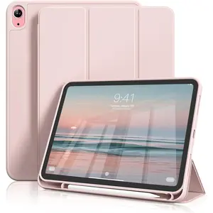 Case for iPad (A16) 11th Generation 11 Inch 2025 & iPad 10th Generation 10.9 Inch 2022 with Pencil Holder, Slim Tri-fold Stand Cover Soft TPU ,Support Touch ID & Auto Wake/Sleep ()