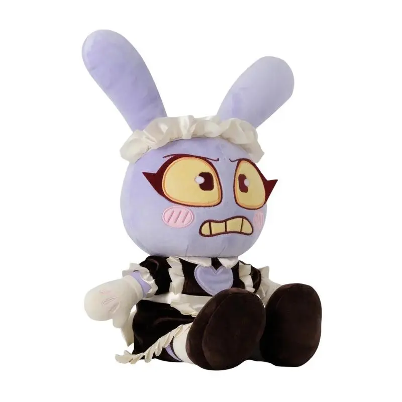 Maid Jax The Digital Circus Cartoon Character Stuffed Toy - Unisex Collector-Friendly, Soft Cuddly Circus-Themed Collectible with Detailed Elements, Quirky Key Ring Accessory for Bags