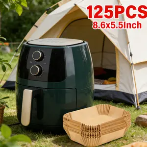 Nonstick Air Fryer Parchment Paper Liners - Rectangle, Greaseproof, Make Cleanup Quick for Midweek Meals & Snacks