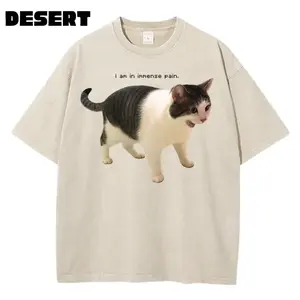 Screaming Cat Immense Pain T-Shirt, Vintage Funny Graphic Tee, Unisex Meme Cringe Funny Dumb Shirt, Menswear, Womenswear, Streetwear