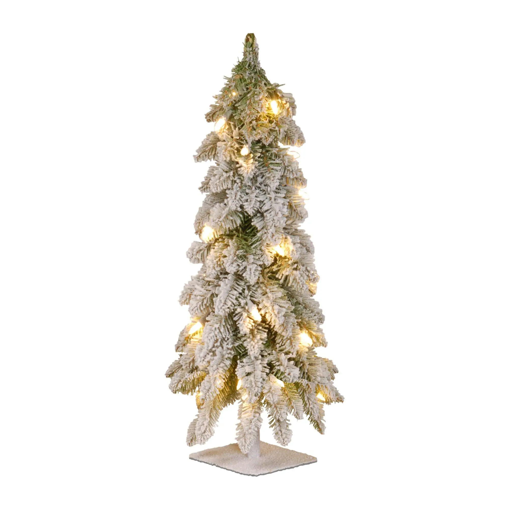 National Tree Co. 24" Snowy Downswept Forestreew/Clear Lights