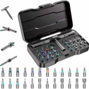 24-in-1 DIY Switchable Shape Magnetic Ratchet Screwdriver, Compact Portable Tools and Gadgets, Home Repair Hand Tool Kit
