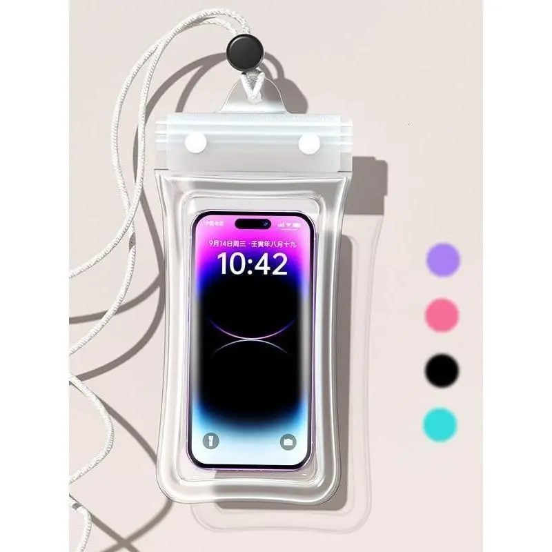 Waterproof Phone Pouch with Touchscreen, Floatable IPX8 Universal Cell Phone Case for Underwater Photography, Swimming, Rafting, Diving, Fits All Models