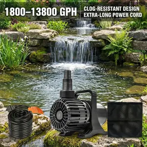 OYO WATER 1800-13800 GPH Monster Flow Waterfall Pump - Pro-Grade Submersible Pond Pump with Extra-Long Cord