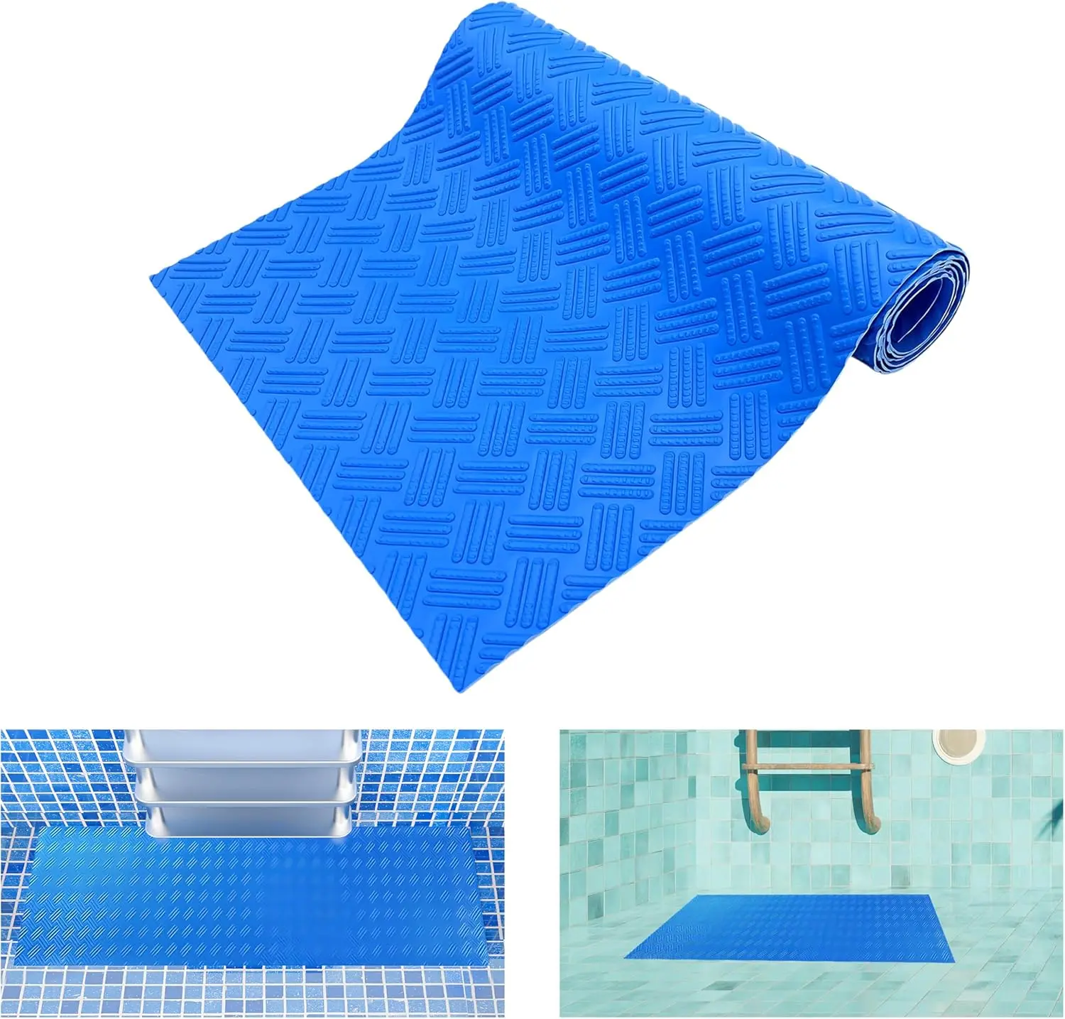 Halloween Fall Gift Swimming Pool Ladder Mat, Protective Non-Slip Pool Step Pad with Texture，for Above Ground Pools Steps Stairs Ladders (36 inch X 9 inch) (36inch) (36inch)