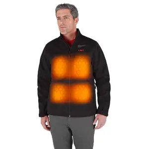 Milwaukee Men's Medium M12 12-Volt Lithium-Ion Cordless Tough Shell Black Heated Jacket Kit with (1) 3.0 Ah Battery and Charger