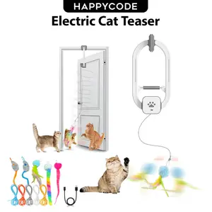 HAPPYCODE Electric Cat Teaser (No Remote), Rechargeable Door Clip Design, Interactive Pet Toy. Dual Modes – 360° Rotation & Irregular Jumping, Stimulates Physical and Mental Vitality. Cat Toy, Cat Supplies, Pet Supplies, Interactive Cat Toy, Perfect Gift