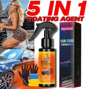 5-In-1 High-Efficiency Car Ceramic Coating Kit, Scratch-Resistant UV Protection, Paint Sealant, Automotive Care Essentials