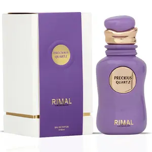 Precious Quartz Eau de Parfum Spray 100ml (3.4 oz) by Rimal Collection | Fresh-Picked Rose, Sugared Apple and a Trail of Golden Musk