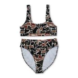 Adult brown Camouflage Print Swimsuit for Women