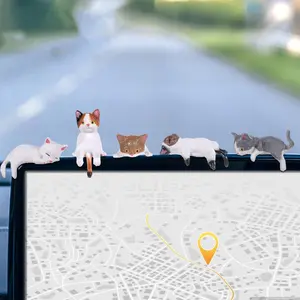 5 count Cute  Fingurine   Decor, Mini  Figurines,  Accessories Interior, Mini  Cats for  Monitors,  Screens, Desks