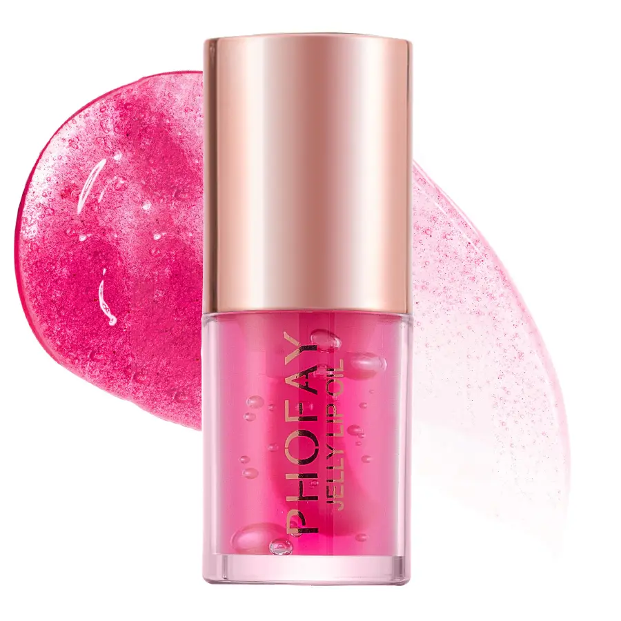 Jelly Lip Oil Juicy Hydrating Gloss Plump Shine Lips Smooth Soft Look Long-Lasting Lip Glow Oil rem beauty