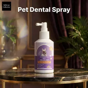 No-Brush Pet Dental Spray for Dogs & Cats 50ml | Fresh Breath | Plaque & Tartar Control | Tea Licorice & Mint Extract