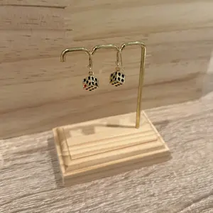 Lucky Roll Dice Earrings Gold Drop Studs Youth Fashionable Unique Design Versatile Appeal for Casual or Formal Wear