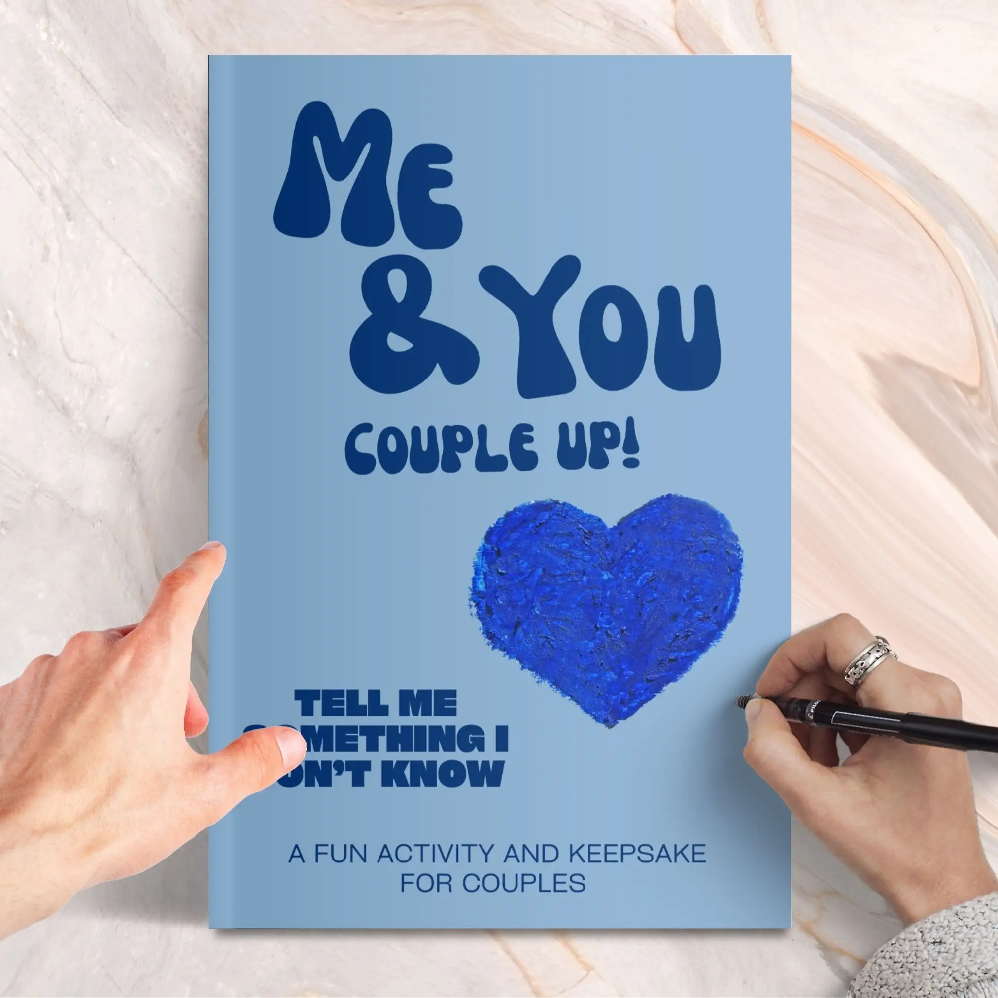 LARKINROAD Me & You: Couple Up! Tell Me Something I Don't Know Journal, Couples Bonding Book, Date Night Activity and Keepsake Shared journal for: hu