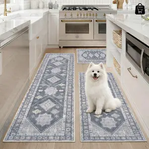 Boho Kitchen Rug Set of 3 – Non Slip, Comfortable & Perfect Thickness