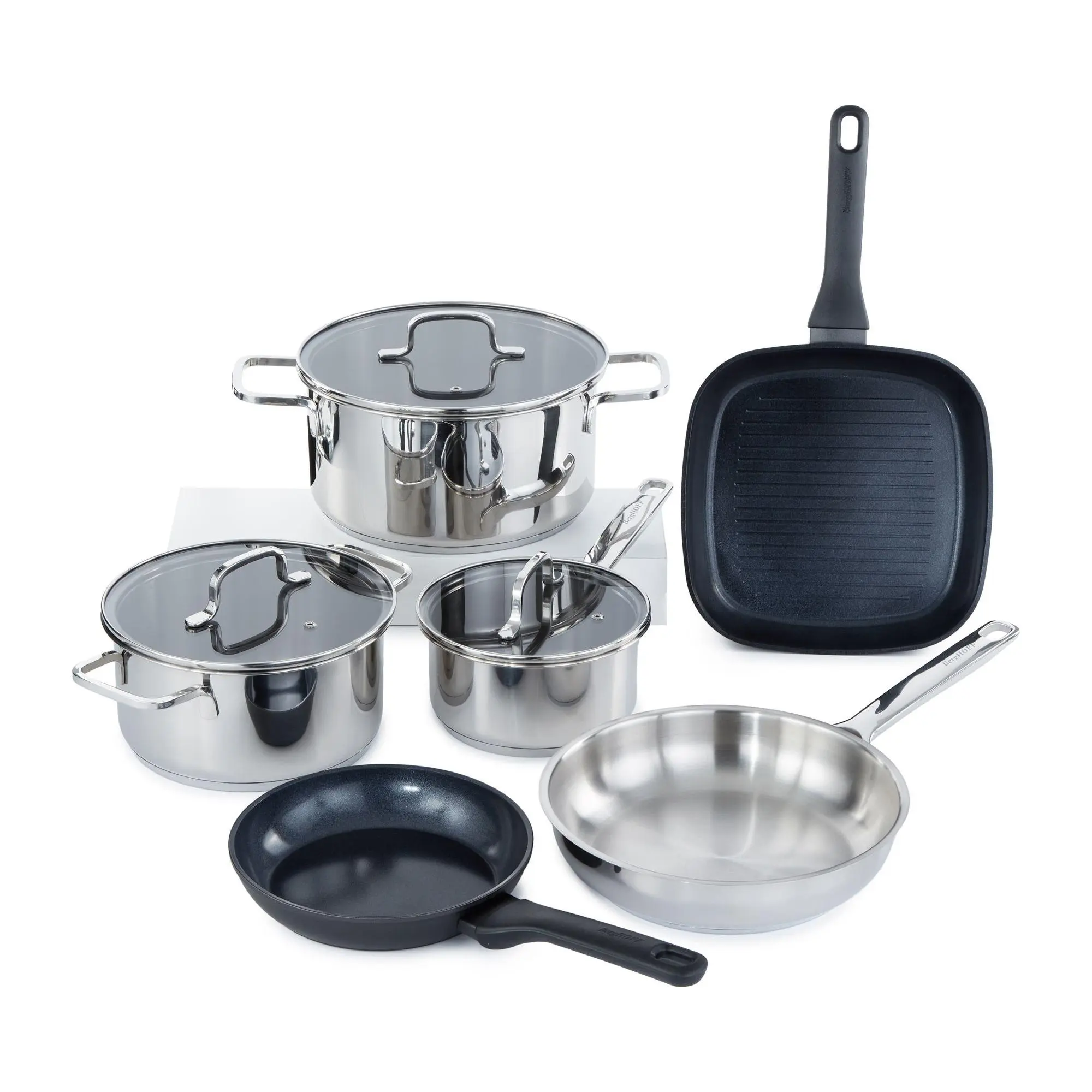 BergHOFF DiNA Helix Recycled 9pc Cookware Set BergHOFF DiNA Helix Recycled 9pc Cookware Set