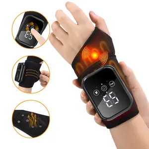 Heated Wrist Massager,Rechargeable Cordless Wrist Massager, Wireless Wrist Heating Pad with 3 Heating & Vibration Modes,Wrist Massager for Wrist Pain Relief,Christmas Gifts for Women Men