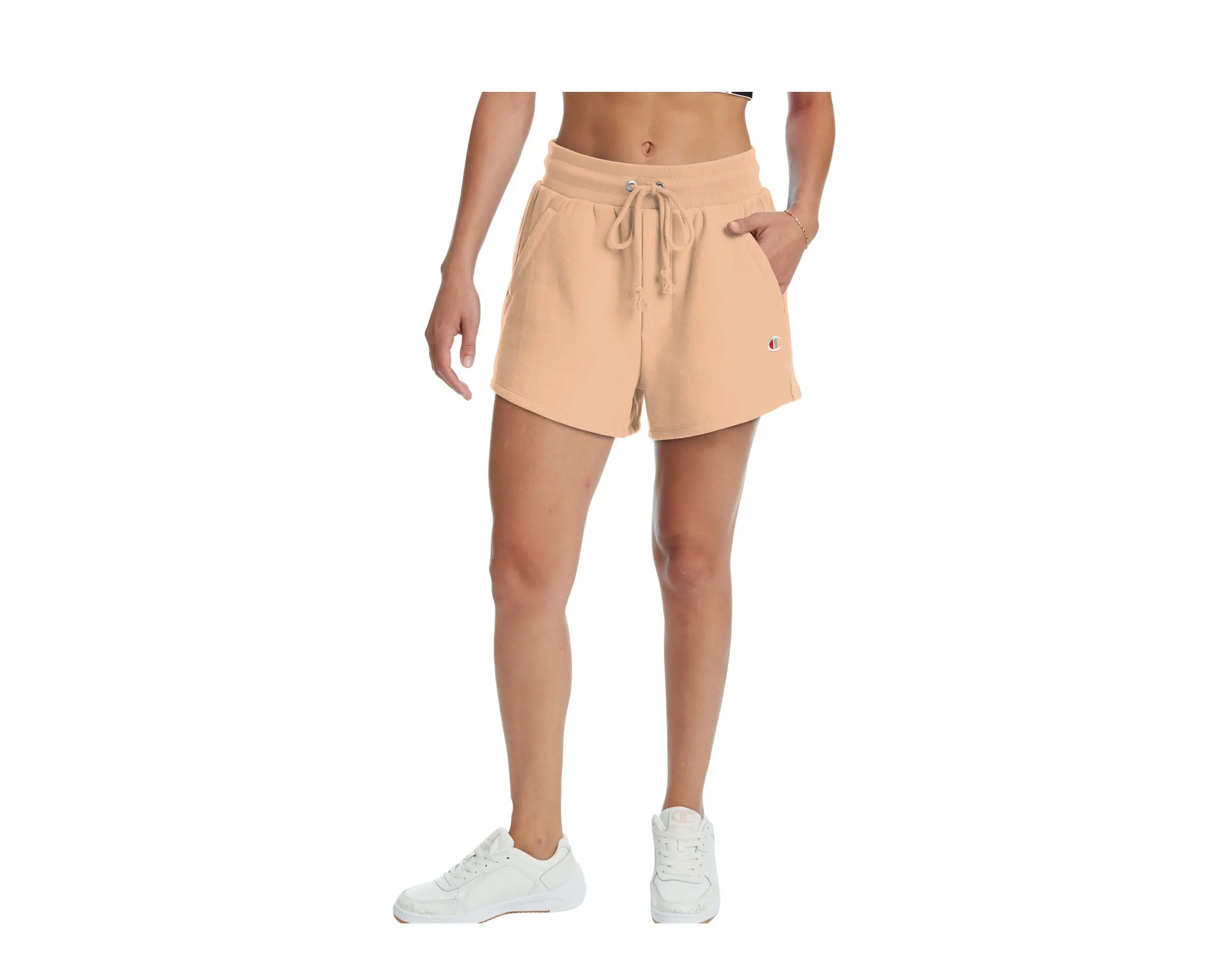 Champion C Life Reverse Weave Certain Shorts in Peach | Women's