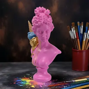Handmade Resin Statue Ice Cream Venus Figurine, Home Decor Indoor Outdoor Goddess Ornament, Unique Art Collectible