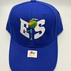 Gorra Cachucha Blue Hat with Colorful Bird Design and "BS" Logo - Premium Head Wear Snack