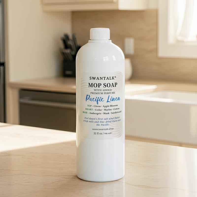 SWANTALK Family Size Mop Soap 32 fl oz, 4X Concentrated, Perfume-Inspired, Pet Friendly, Deodorizing & Multi-Surface Safe, Streak-Free Floor Cleaner