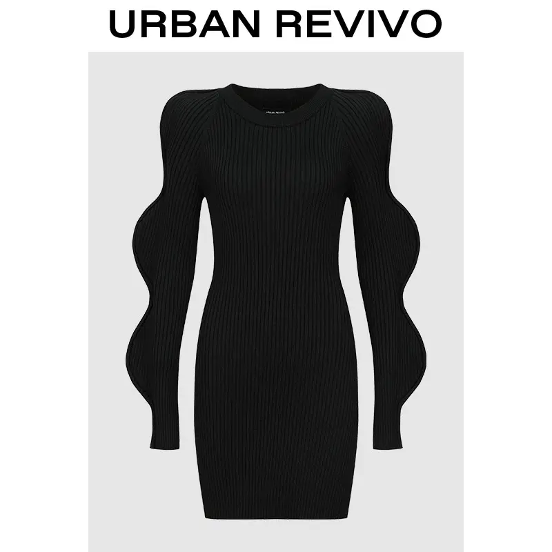 sachin and babi light blue dress Merino Knitted Dress (Black)