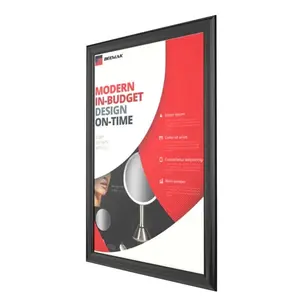 Beemak Plastics WF-1117BP 11 x 17 in. Plastic Snap Frame Wall Mount, Black