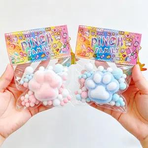 Soft Cat Paw Pinch Toy, Slow Rising Stress Relief Squeeze Toy, Fidget Toy for Anxiety, Desk Decor Gift