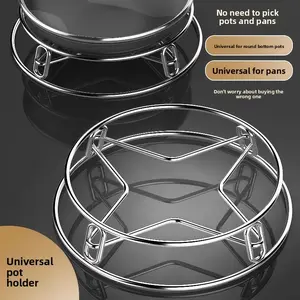 Stainless Steel Pot Rack Household Kitchen Storage Rack Multifunctional Rack Thickened Heat Insulation Stand Anti-scald Storage Steaming Rack