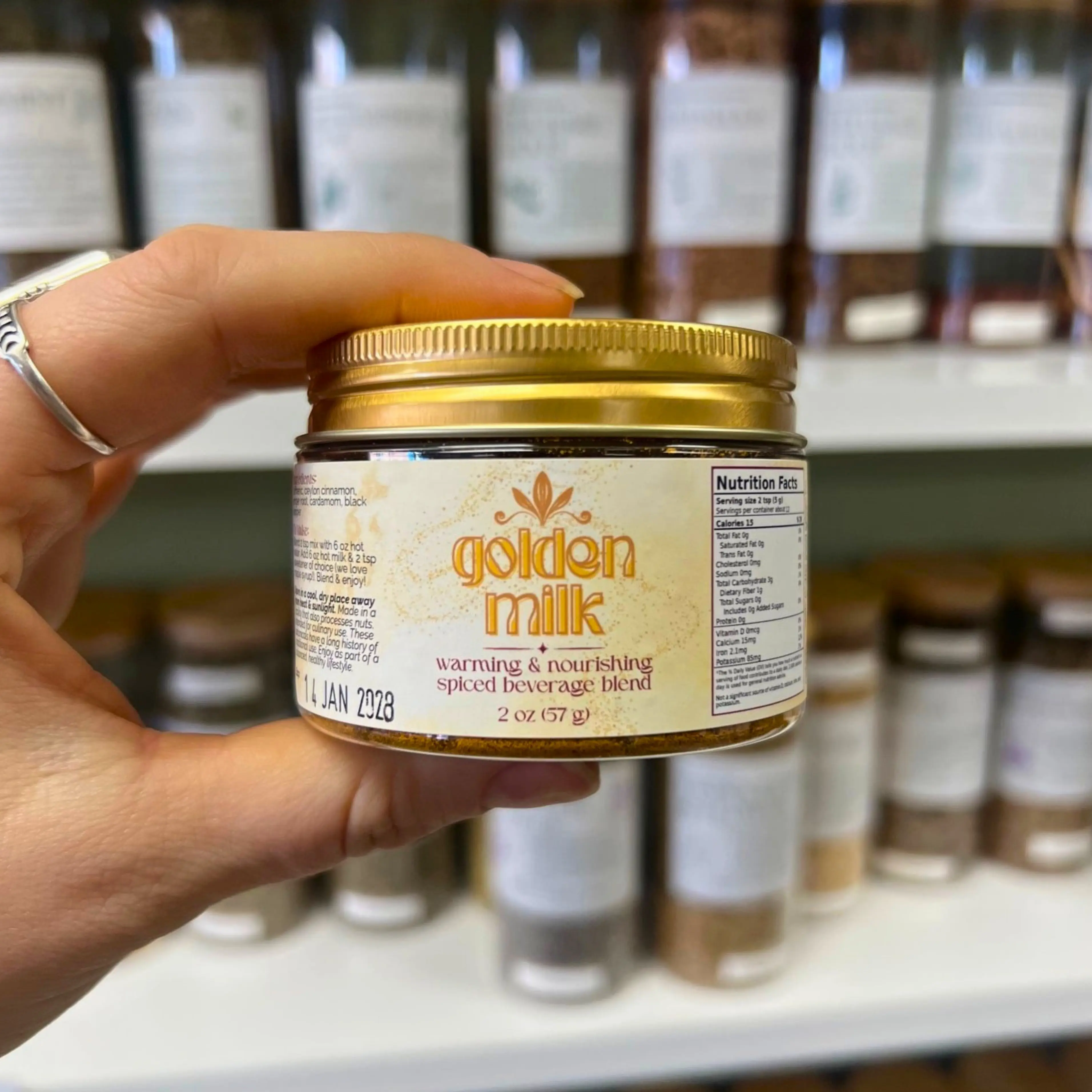 Golden Milk Drink Mix: Made with Organic Ceylon Cinnamon, Turmeric, Cardamom, & Ginger