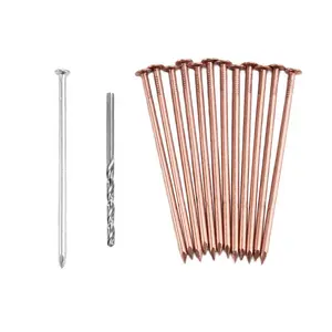 14Pcs Copper Nails Kit to Killing Trees,3.5 Inch Pure Copper Nails Bulk,Stump Removal Spikes Hardware Nails for Trees