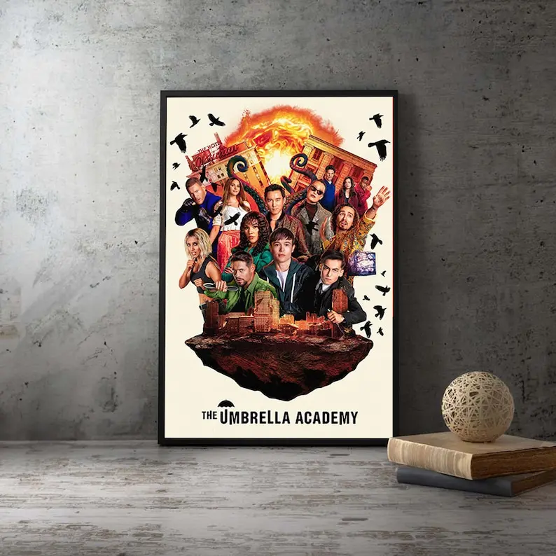 The Umbrella Academy Season 3 2022 Movie Poster,Unframed Home Decor Print