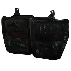 2008-2010 Ford F-250/F-350/F-450 Super Duty Factory Style Headlights w/ Amber Reflectors (Chrome Housing/Smoked Lens)