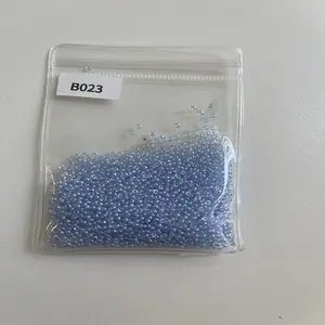 B023 Glass Beads for Bracelets - Light Blue Transparent Beads for Jewelry Making and Crafting Projects