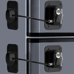 2 Pack Refrigerator Lock, Child Proof Fridge Door Lock with Keys for Kitchen Freezer, Air Oven Air Fryer, Cabinets and Drawers, Windows, Doors