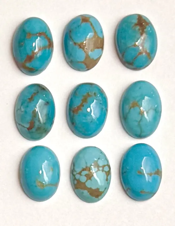 Sonoran turquoise stabilized oval cabochons