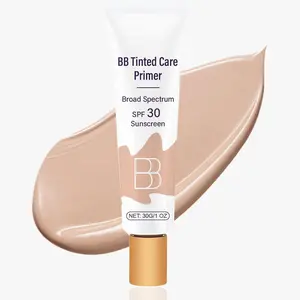 EELHOE BB Blur Tinted Moisturizer SPF 30, BB Cream Tinted Moisturizer with SPF, Full Coverage BB Tinted Care Primer for All Skin Types, Light-Medium Skin Color Hydrating & Smoothing