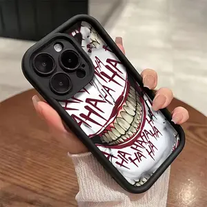 Joker Grin "HAHAHA" Dark Cool Personalized-Themed Phone Case, High Quality Protective Phone Case, Suitable For iPhone 17/16/15/14/13/12/11 Pro, Plus, Pro Max, Mini, X, XS,XSMAX, XR and Other Series, Shockproof, Lightweight, TPU Material, Accessories.