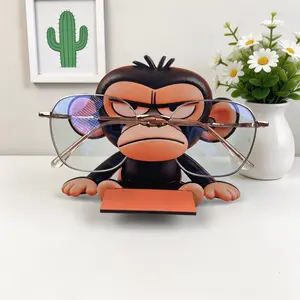 Cool Monkey Shape Eyeglass Holder, Durable Design, Stable Nose Support, Desktop Decor, Storage Platform, Home Office Gift