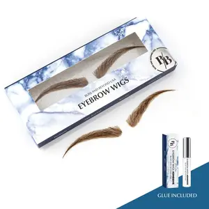 Real Hair Eyebrow Wigs -  Style: Miami, Color: Light Brown