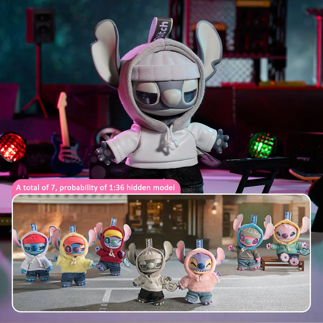 Disney Stitch GenZ Street Style Blind Box Plush Pendant,Funny Keychain,Surprise Collectibles for Backpacks and Gifts,Backpack Charm,Home Decor,Best Gift for Firend Fans Kids Teen,Holiday Gift 6.1"