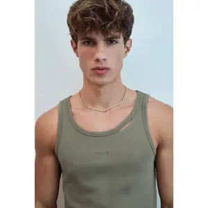 Rip Ribbed Tank Top (Slight Crop)