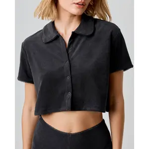 Terry Towel Button Up