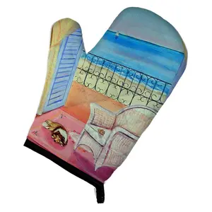 Carolines Treasures  Sheltie waiting on Mom Oven Mitt