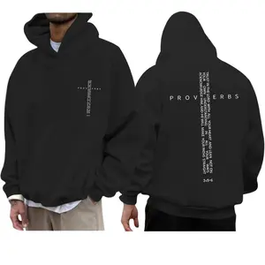 Christian Hoodies for Men Inspirational Religious Faith Cross Sweatshirts Vintage Bible Verse Graphic Hoodie Pullover