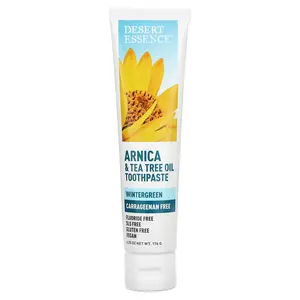 Desert Essence Arnica & Tea Tree Oil Toothpaste, Wintergreen,  6.25 oz (176 g)