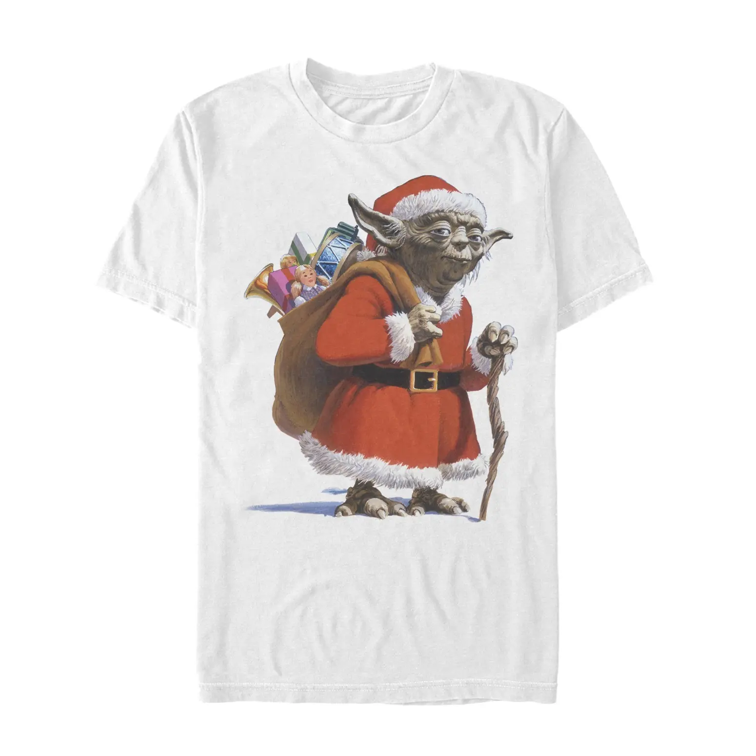 Men's Star Wars Christmas Santa Yoda T-Shirt