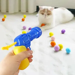 FuzzLauncher Fluffy Ball Cat Toy, Non-Toxic Interactive Pet Supply for Cats, Non-Toxic Interactive Toys
