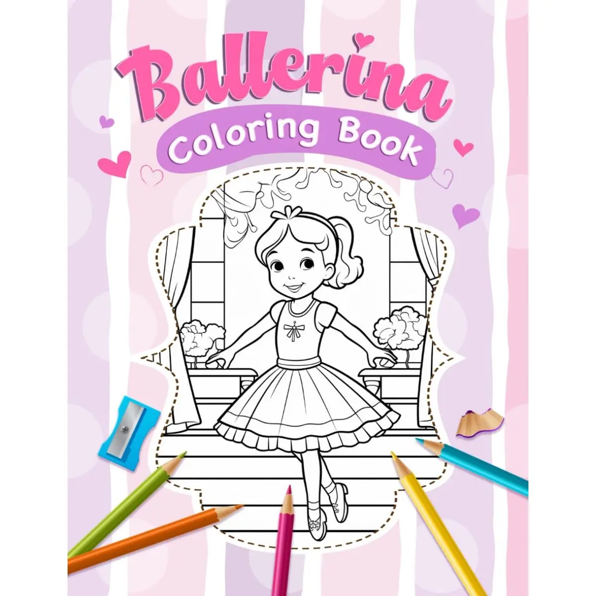 Ballerina Coloring Book: Cute and Simple Coloring Pages for Girls Aged 4-8 Who Love Dancing Paperback – December 24, 2023